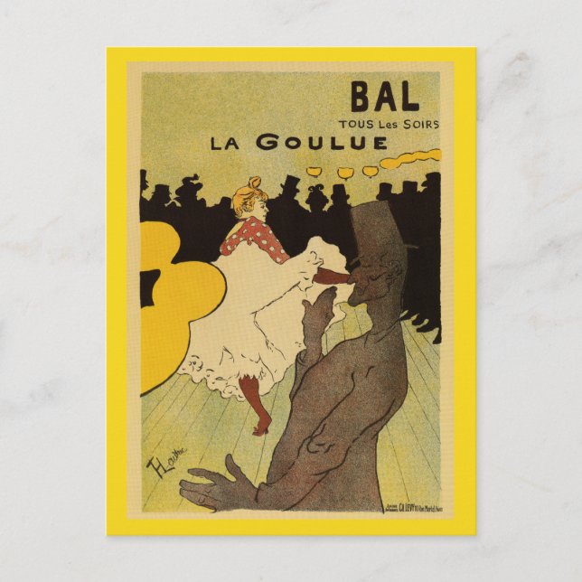 1891 Toulouse Lautrec Vykort (Framsida)