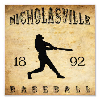 1892 Nicholasville Kentucky Baseball Fototryck