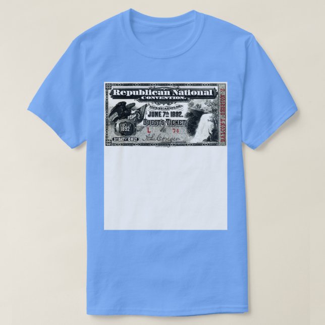 1892 Republikanska konventionen Biljett T Shirt (Design framsida)