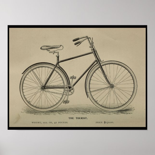 1892-Vintagars turistcykelmagasin och Poster (Framsidan)