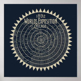 1892 Worlds Exposition Chicago Poster