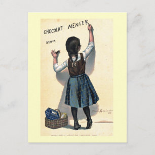 1893 Fransk Vintage Choklad Ad Poster Vykort