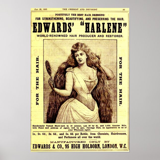 1893 och Harlene håråterstorer Poster (Framsidan)