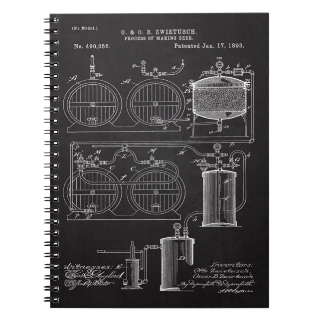 1893 Skapar öl-patent Anteckningsbok (Framsidan)