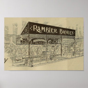 1893 Vintage Bicycle Magazine and Art Poster