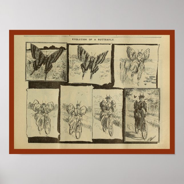 1893 Vintage Bicycle Magazine and Art Poster (Framsidan)