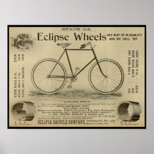 1893 Vintage Bicycle Magazine and Art Poster
