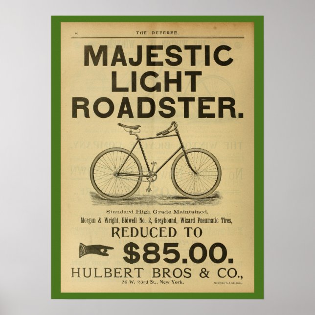 1893 Vintage Bicycle Magazine and Art Poster (Framsidan)