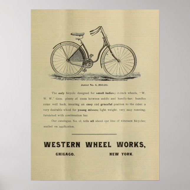 1893 Vintage Bicycle Magazine and Art Poster (Framsidan)