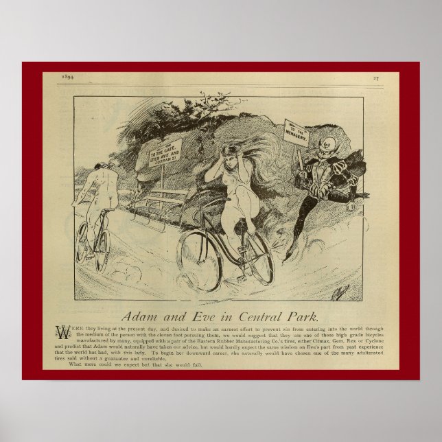 1893 Vintage Bicycle Magazine and Art Poster (Framsidan)