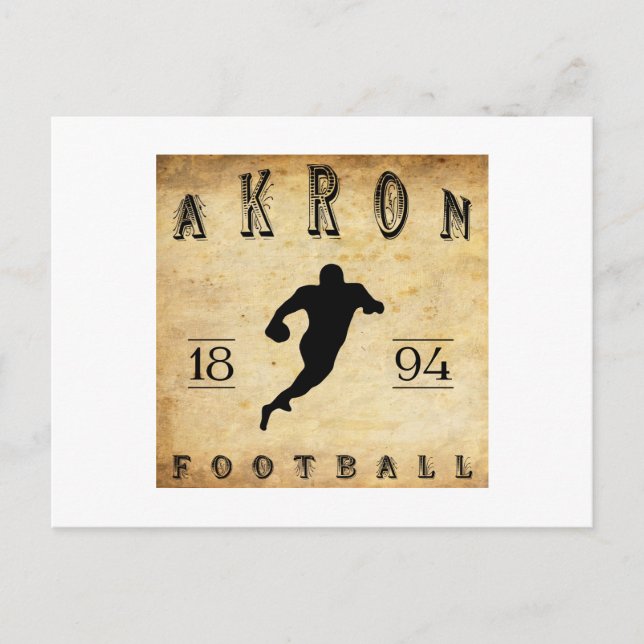 1894 Fotboll i Akron Ohio Vykort (Framsida)