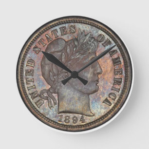 1894-S Barber Dime Rund Klocka