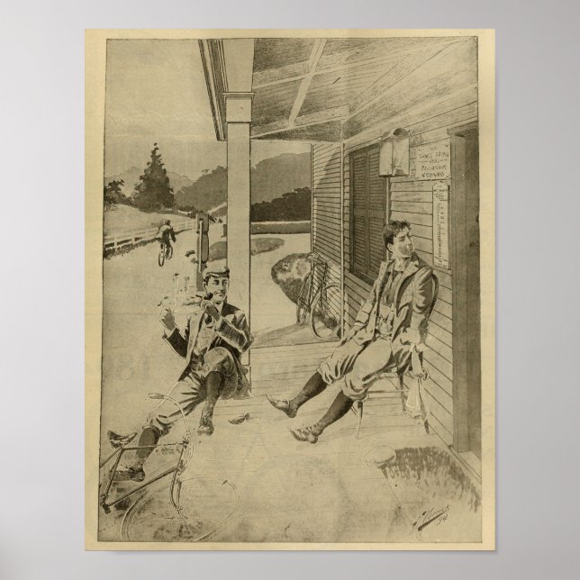 1894 Vintage - professionell cykelutskrift Poster (Framsidan)