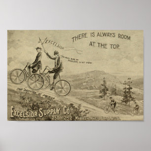 1894-Vintages extra förrådscykel och bildutskrift Poster