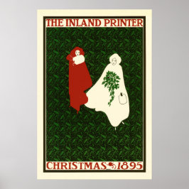 1895 års jul kommer Bradley Art Poster