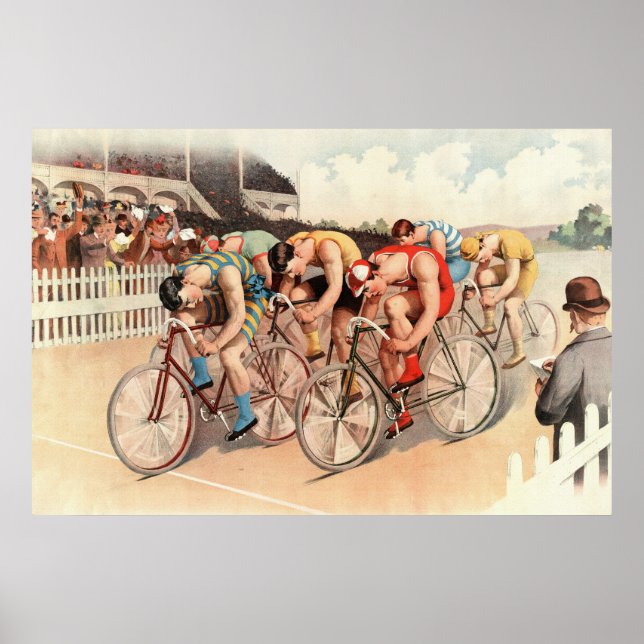 1895 Cycle Tävling Reprint 36 x 24 Poster (Framsidan)
