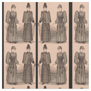 1895 dam jackar och klär ut designer tyg