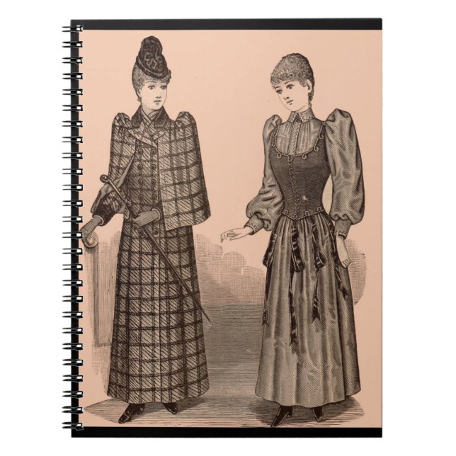1895 Delineator-utskrift dam jackar och klär Anteckningsbok (Framsidan)