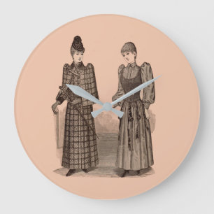 1895 Delineator-utskrift dam jackar och klär Stor Klocka