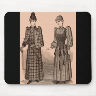 1895 Delineatortryckdamer lag och klänning Musmatta
