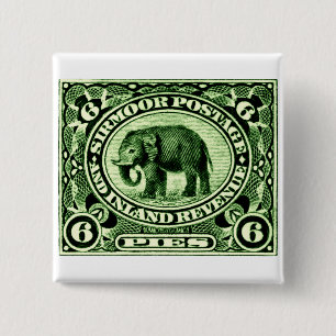 1895 Indiska Princely Stater Elephant Knapp