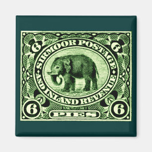 1895 Indiska Princely Stater Elephant Magnet