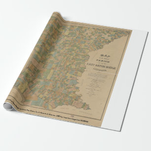 1895 Karta i Öster Baton Rouge, La Presentpapper