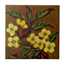 1895 Sherwin Cotton Slip Paints Blommigt Repro