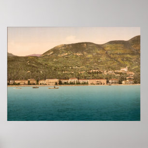 1895 The Grand Hotel, Gardon, Sjö Garda, Italien Poster