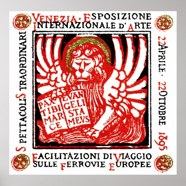 1895 Venedig Art Poster (Framsidan)