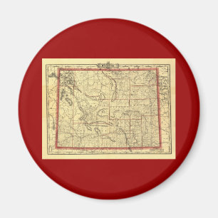 1895 Wyoming Karta Magnet