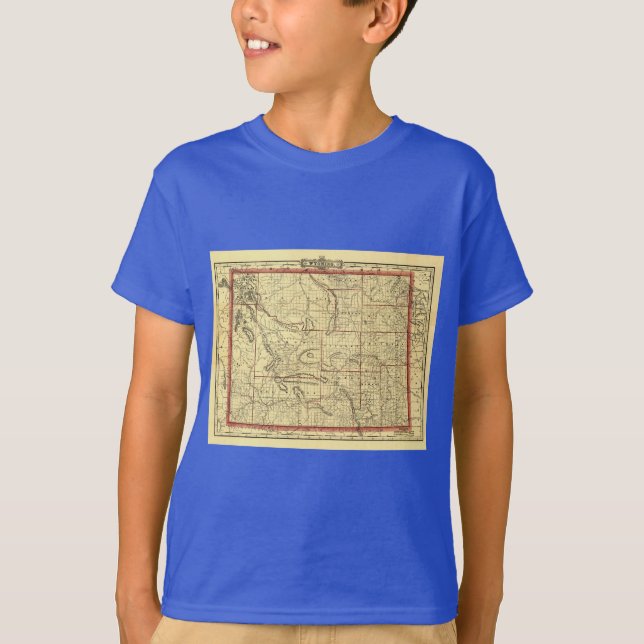 1895 Wyoming Karta T-shirt (Framsida)