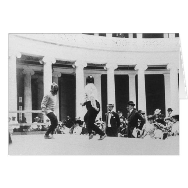 1896 års olympisk studentexamen hälsningskort (Framsidan Horizontal)