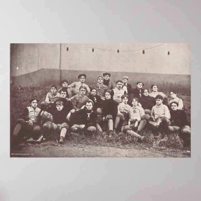 1896 College Football Team Poster (Framsidan)