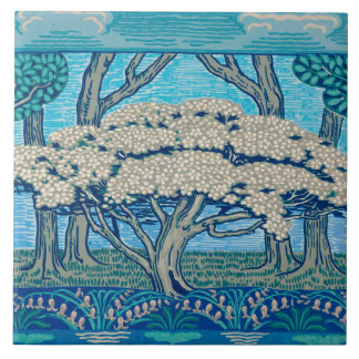 1896 maj Träd Frieze, designad av Walter Crane Kakelplatta