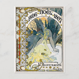 1896 NOEL 1897 Alphonse Maria Mucha Helg Vykort