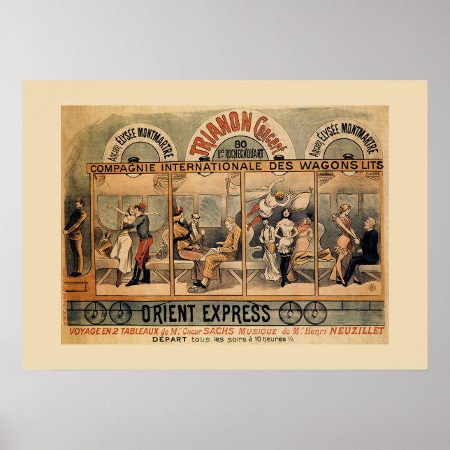 1896 Orient Express musical revue Paris Poster (Framsidan)