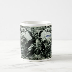 1896 US fem dollar silvercertifikat Kaffemugg