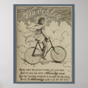 1896 Vintage Bicycle Magazine and Art Poster