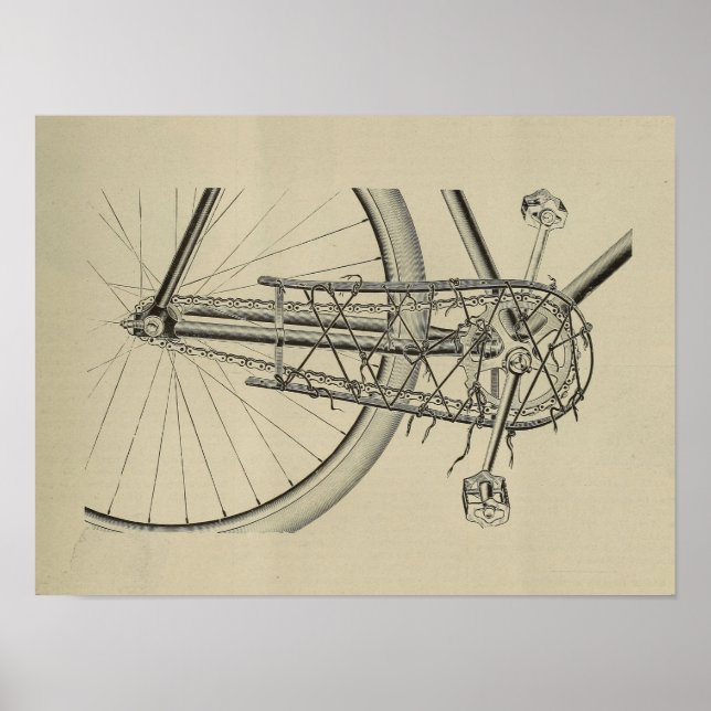 1896 Vintage Bicycle Magazine and Art Poster (Framsidan)