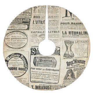 1897 Fransk Reklam Julgransmatta Borstad Polyester