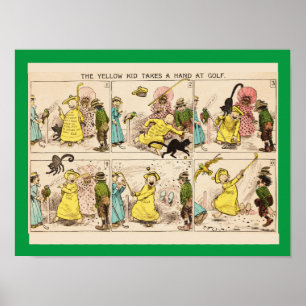 1897 Golf-Tecknad Poster