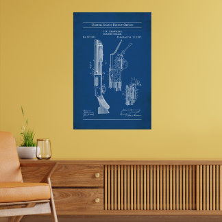 1897 US Patent 577281 - Pump Action Pistol Poster