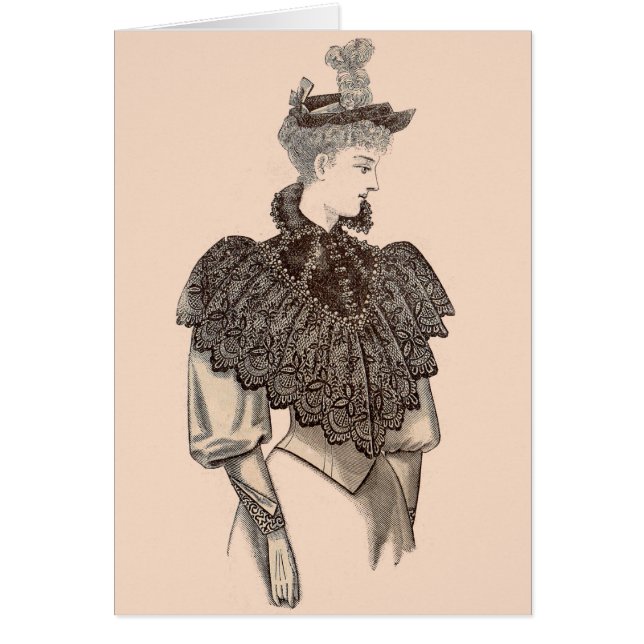 1897 Viktoriansk kvinna OBS Kort (Framsidan)