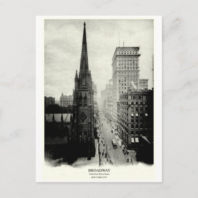 1898 Broadway New York City Vykort (Framsida)