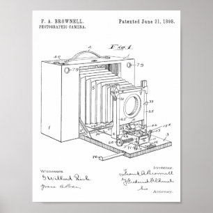 1898 hopfällbara tryck för teckning för
