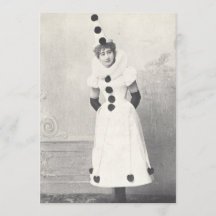 1898 Kvinnor i clown Costume, Antique Photograph