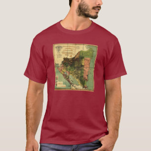 1898 officiella karta av Nicaragua Tee Shirt