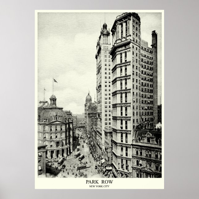 1898 Park Row, New York City Poster (Framsidan)
