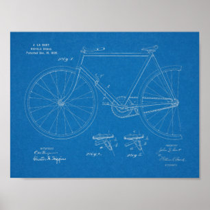 1899 Cycle Broke Patent Art Teckning Skriv ut Poster